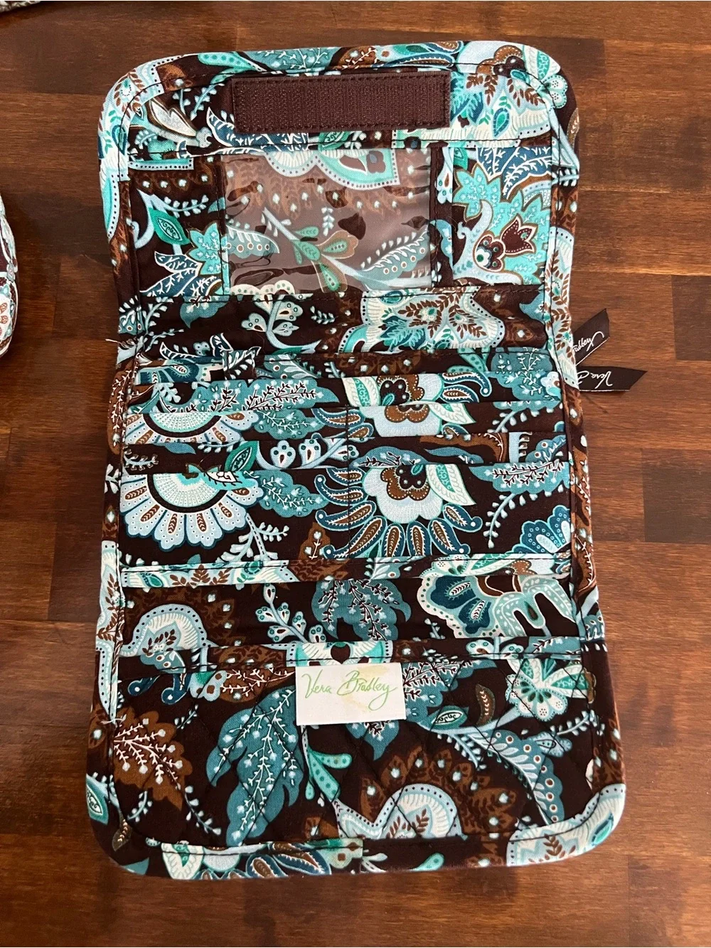 Vera Bradley Java Blue Zip Top Tote & Wallet
